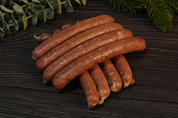 Фото Колбаски охотничьи из европейского оленя полукопченые