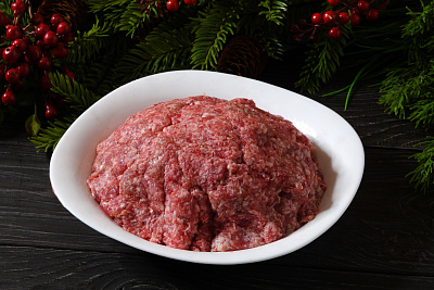 Превью Фарш из мяса северного оленя (с добавлением сала кабана 20%)